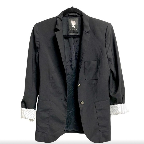 Aritzia Talula Exeter Boyfriend Blazer Black Size 6. - Picture 3 of 3